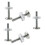 Baby Gate Pressure Mount Screws Wall Protectors 5 pcs 4