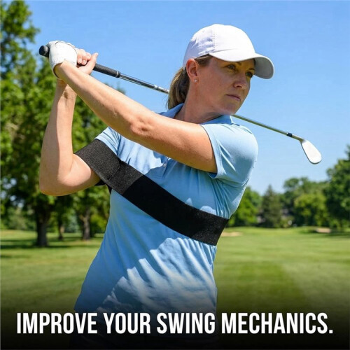 Swing Trainer,  Training Aids for Swing Practice, Adjustable Swing Sync  Trainer with Arm Bands