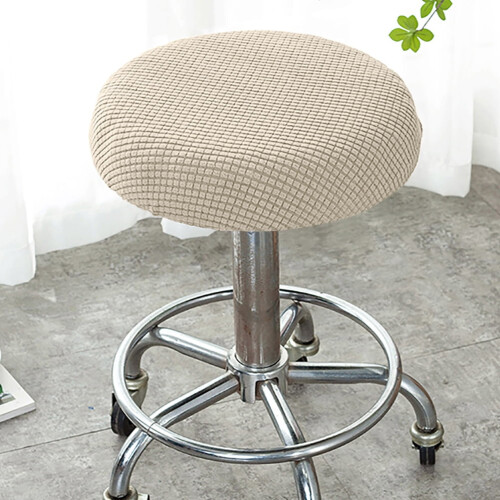 Housse de tabouret ronde, coussin d'assise en polyester, 2 pièces 1