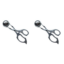 Juego de 2 moldes prácticos de metal para peletizar bolas, máquina para hacer albóndigas, cuchara para albóndigas rellenas