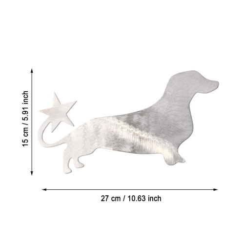 Silver Dog Christmas Tree Topper with Star Tail 2