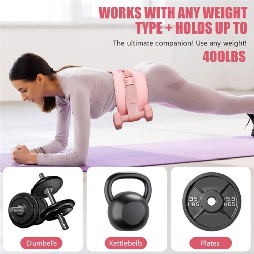 Exercise Hip Thrust Belt - Dumbbell Hip Thrust Belt, Thicken & Widen, Comfortable for Dumbbells, Kettlebells