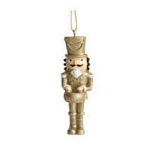 Gold Christmas Tree Pendant with Deer Design 2024