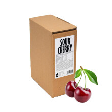 PRESSUICE Fresh Sour Tart Cherry Juice not from concentrate - 1 carton 3 liters NFC - Pressed Semi Sour Fruit Drink - No added Sugar