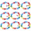 Set di 9 ciondoli per braccialetti per bambini con perline arcobaleno 2