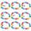 Set di 9 ciondoli per braccialetti per bambini con perline arcobaleno 3