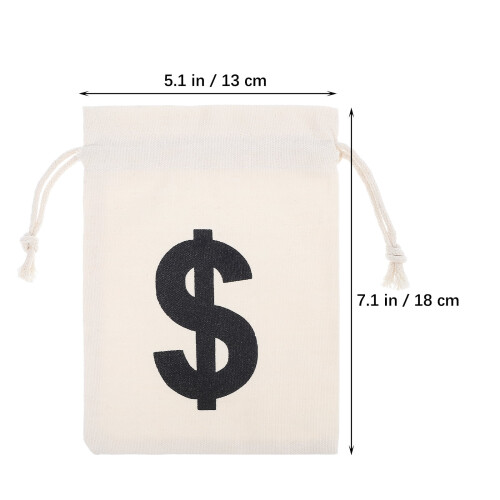 Money Bags Cotton Drawstring Pouches 8 Pcs 1