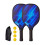 Set van 2 pickleball rackets met 4 ballen en ballenraper. 4