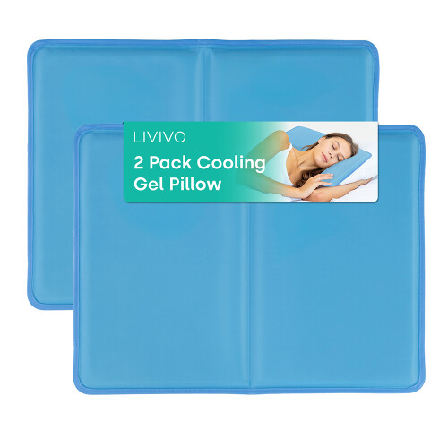 LIVIVO Cooling Gel Pillow Pad Cooling Inserts 2 Pack