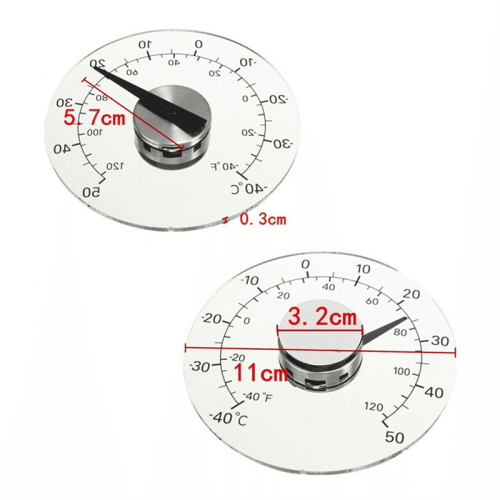 Thermomètre mural extérieur sans plomb, étanche, 11 cm 2
