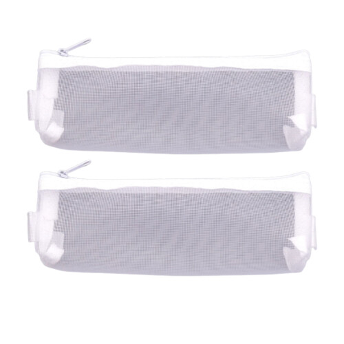 Mesh pen bag with zipper 2 pcs