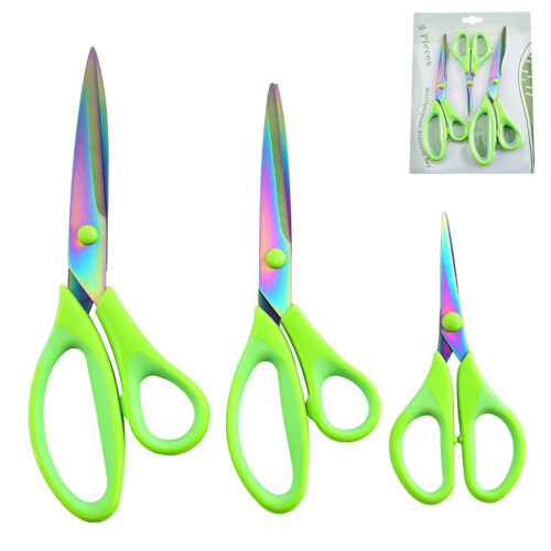 Scissors Set Stainless Steel Titanium Coating 3-Piece