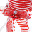 Enfeite de estrela para árvore de Natal com laço vermelho e tecido. 3