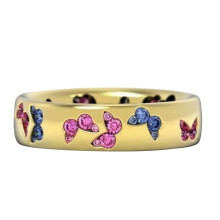Women's butterfly ring colorful casual fashion accessory