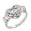 Women's zircon openwork statement ring size 7 1