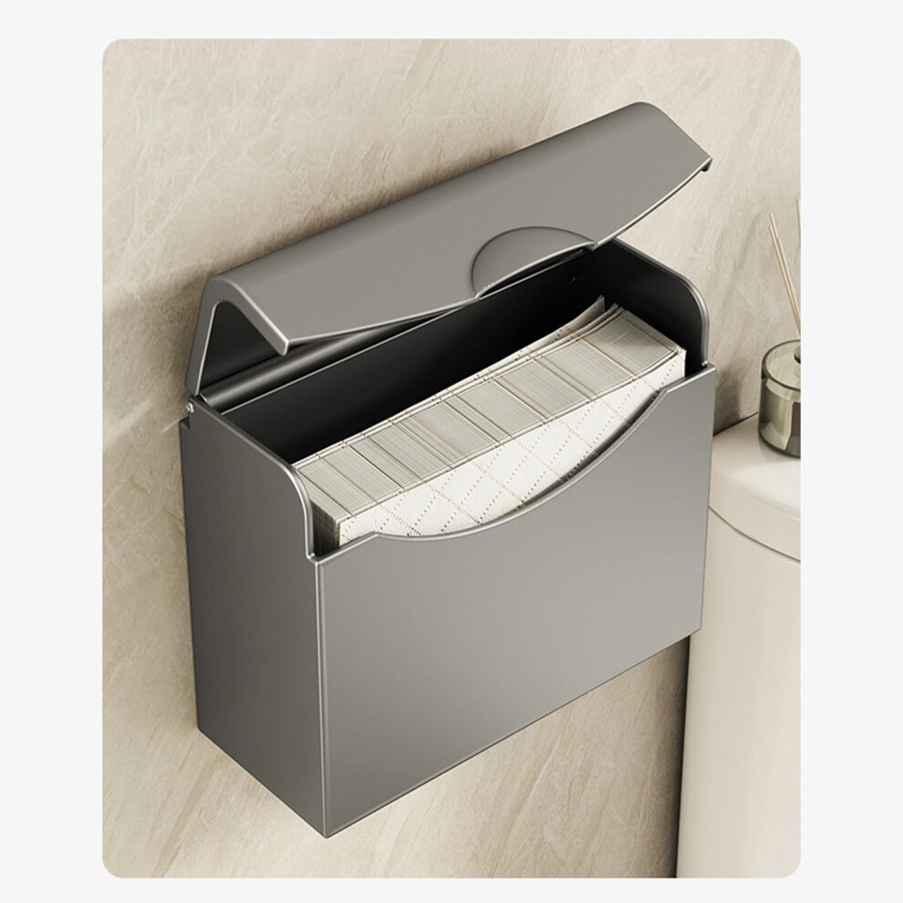 Toilet Tissue Box Wall-Mounted Straw Paper Holder
