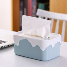 Boîte à mouchoirs élégante en plastique Txmfgh pour la maison et le bureau, avec design antidérapant et nettoyage facile