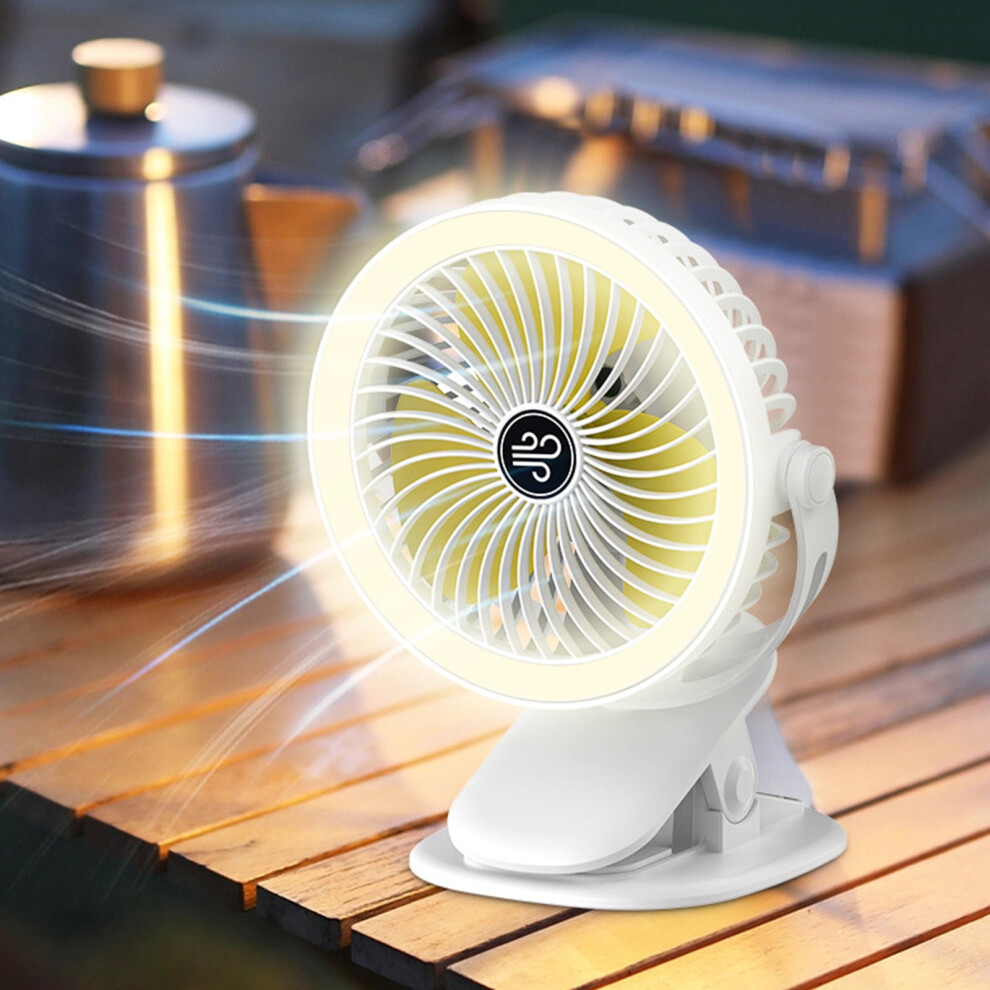 Portable Usb Rechargeable Desk Fan With Led Light 908436250764