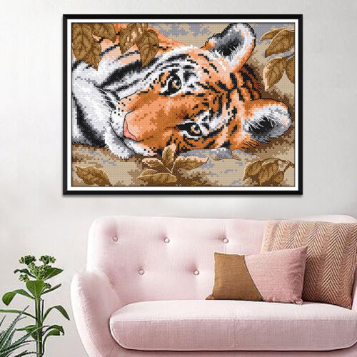 Embroidery Kit Printed Pattern Fabric Ornament 14.29x21cm 1
