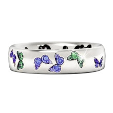 Women's butterfly ring colorful casual fashion jewelry