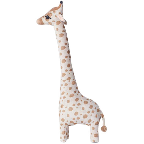 Levensechte, staande, zachte knuffelgiraffe 2