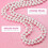 Collar de perlas blancas para boda (1 hebra) 2