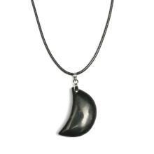 RSAMD1pc Maan Shungiet Ketting Steen Hanger Halve Maan Genezende Kristal EMF Bescherming