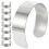 Læderarmbånd i rustfrit stål, blank armring, 8 stk. 5