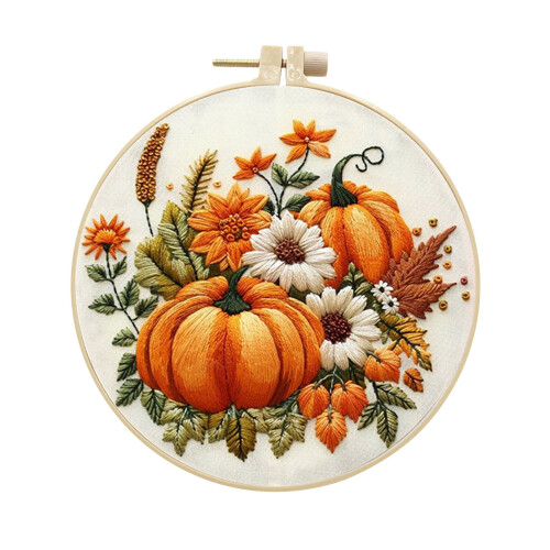 Weihnachtsstickset mit Blumenmuster zum Selbersticken 1