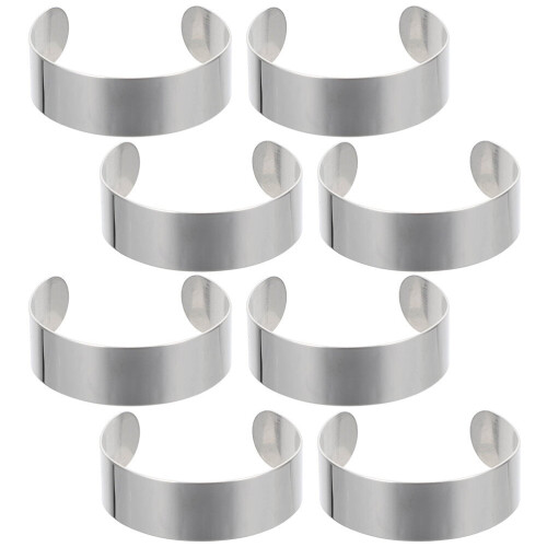 Läderarmband Blankt Armbandsmanschett Set 8 delar 2