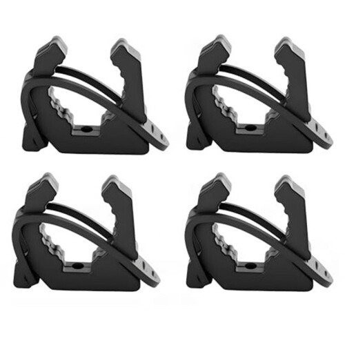 4PCS Boat Hook Holder with Rubber Spring Strap, Quick Release Boat Hook Boat Spring Clips for Boat Hook, Push Pole 1