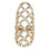 Bague dorée style punk ornée de strass 2