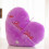 Heart Shaped Plush Pillow with LED Light Purple 2