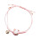 Handstickat flätat armband med katt, rosa, 1 st 2