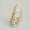 Bague dorée style punk ornée de strass 6