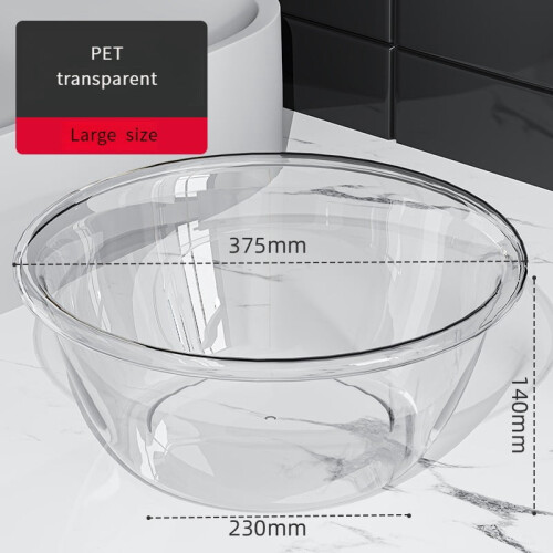 Washbasin Set Transparent PET Plastic 3 pcs 2