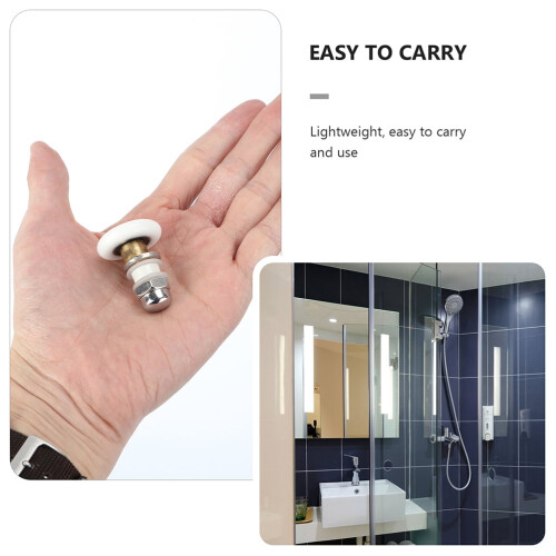 Shower Roller Pulleys for Glass Sliding Doors 4 pcs 2