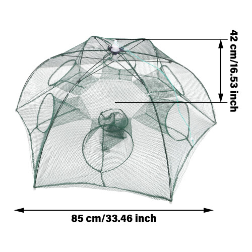 Filet de pêche à 6 trous, pliable et portable 1