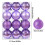 Christmas Tree Ornament Pendant 24PCS Purple 6cm 2