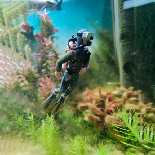 Floating Fish Tank Decor Diver Design 1 Piece 2