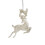 Christmas Reindeer Ornament Glitter Silver 1 Piece 3