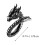 Μεταλλικό δαχτυλίδι ανδρικό Vintage Dragon Open Ring με ρυθμιζόμενο δαχτυλίδι 5