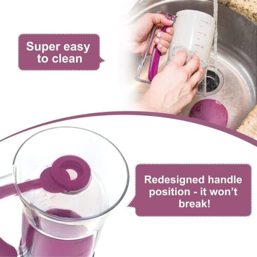 Distributeur manuel de pâte à frire 900 ml violet 2