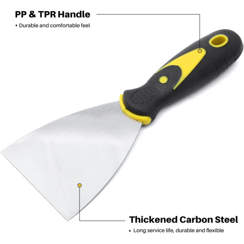 Stainless Steel Wall Scraper with Soft Grip Handle 4 Inch 2