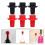 Elegante siliconen wijnstopper set van 6 stuks 3