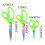 Scissors Set Stainless Steel Titanium Coating 3-Piece 5