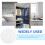 Couvercle de bonde de baignoire blanc, 3 pièces 6