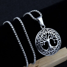 Collar con colgante de árbol unisex personalizado (1 pieza)