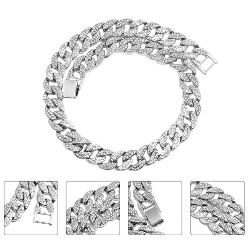 Κολιέ Cuban Link με στρας για άνδρες 1