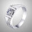 Bague ajustable plaquée strass pour homme 6
